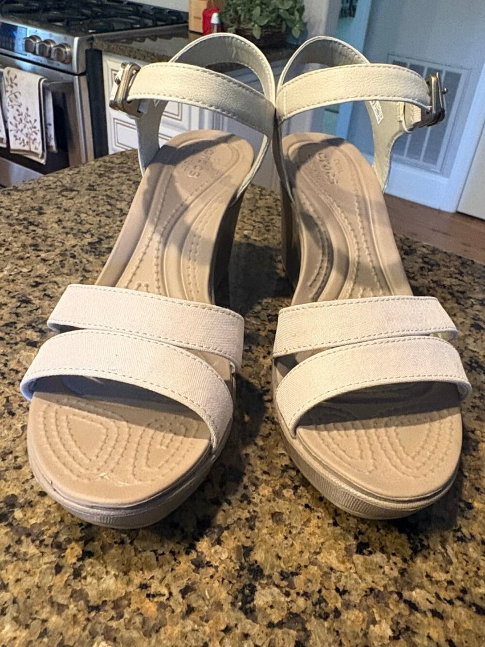 Crocs Ankle Strap Wedge Sandals